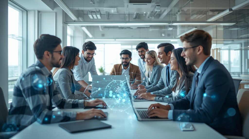 we are exporting services from india. give me photo for my business website for IT services create unique photo